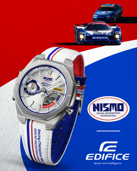 CASIO EDIFICE Bluetooth 腕時計 100m防水 Casio Edifice ECBS10NIS-7A Nismo Heritage Edition Saphire
