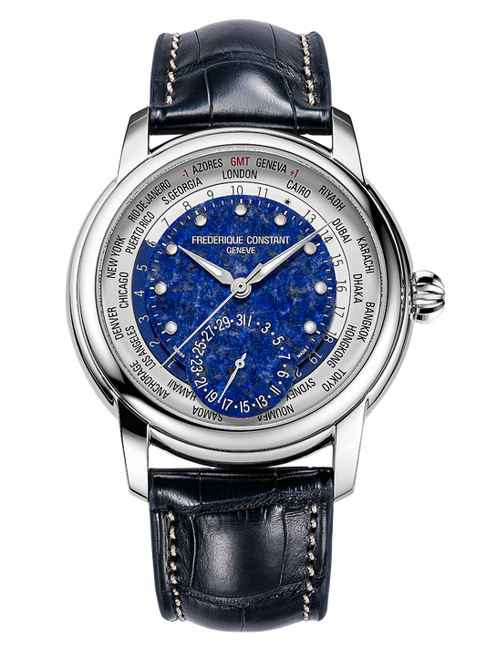 Frederique Constant FC-718LA4H6 Manufacture Classic Worldtimer Elements Lapis Lazuli Dial Limited Edition