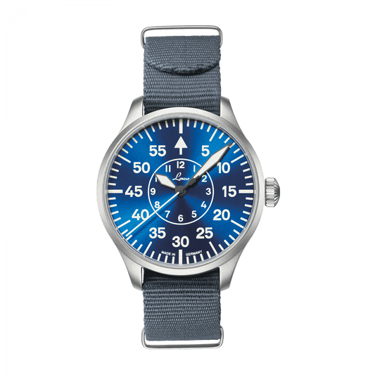 Laco 862103 Pilot Watches Basic Aachen Blaue Stunde 39 Automatic Blue Dial