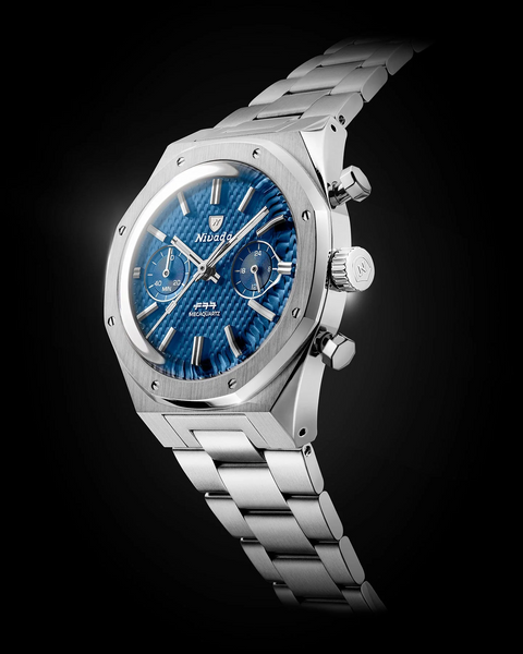 Nivada Grenchen 68000Q77 F77 Chrono Mecaquartz Blue 38mm – Arizona