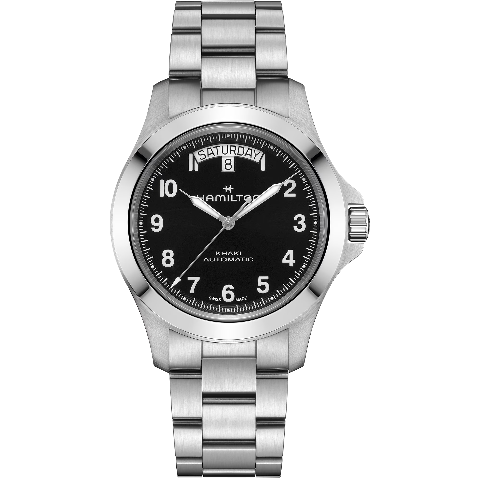 Hamilton H64475131 Khaki Field King Day Date Black Dial 40mm