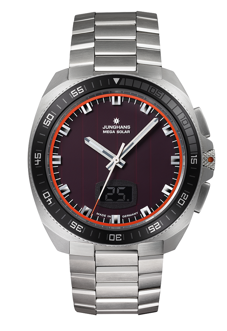 Junghans 56/4611.44 1972 Mega Solar Quartz on Steel Bracelet