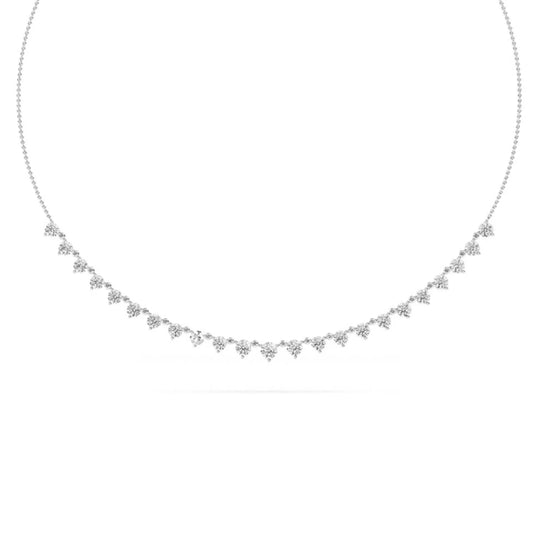 Dangling Diamond Necklace in 14k White Gold