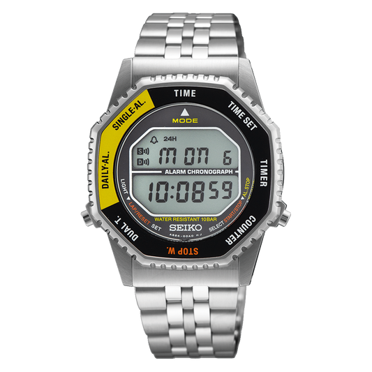 Seiko SMGG17 Rotocall 1982 Reissue Black Yellow Bezel Digital
