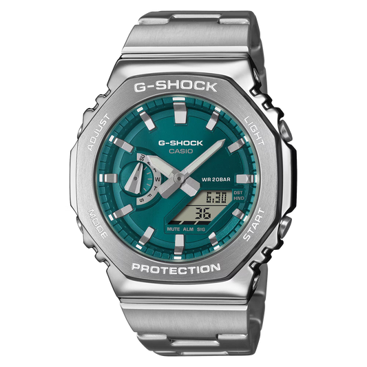G-Shock GM2110D-3A1 G-STEEL 2100 Series Casioak Green Dial Ana-Digi