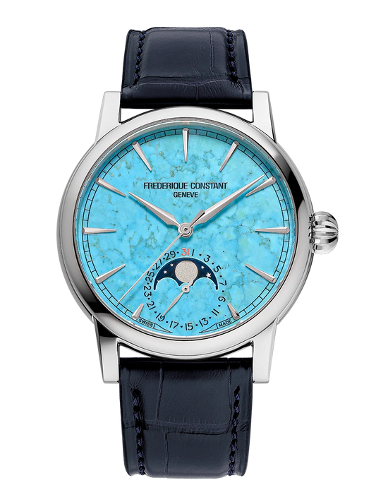 Frederique Constant FC-716TU3H6 Turquoise Stone Dial Classic Moonphase Date
