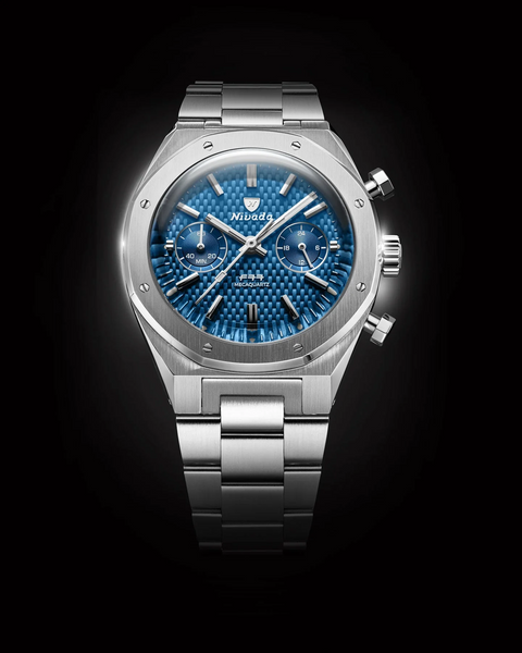 Nivada Grenchen 68000Q77 F77 Chrono Mecaquartz Blue 38mm – Arizona