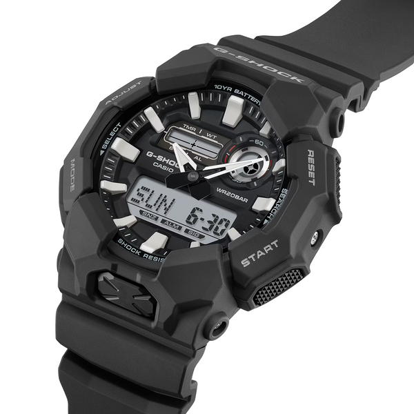 G-Shock GA010-1A Analog-Digital 10 Year High Brightness Black Resin –  Arizona Fine Time