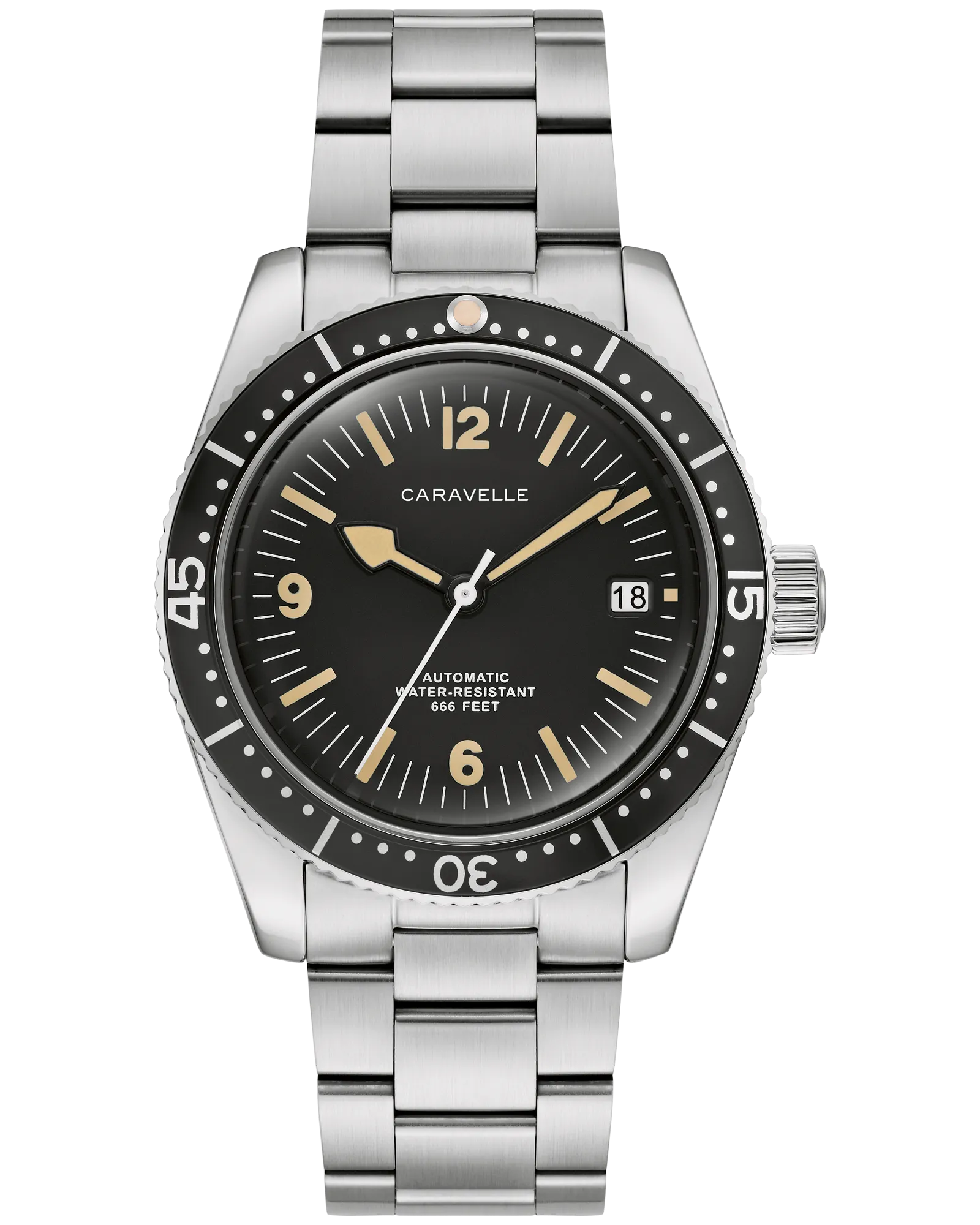 Bulova 43B175 Caravelle Sea Hunter Black Dial Automatic 39mm