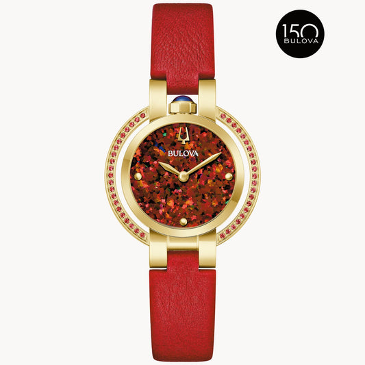 Bulova 97R105 Rubaiyat Autumn Four Seasons Fire Opal Dial Red Rubies