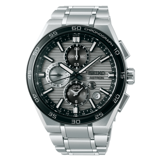 Seiko Astron SSH177 GPS Solar Dual Time Titanium Grey Dial