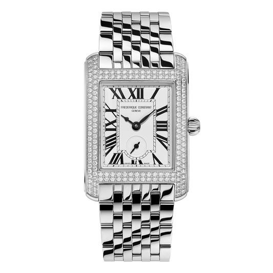 Frederique Constant FC-235S2CD6B Classics Carree Small Seconds White Dial