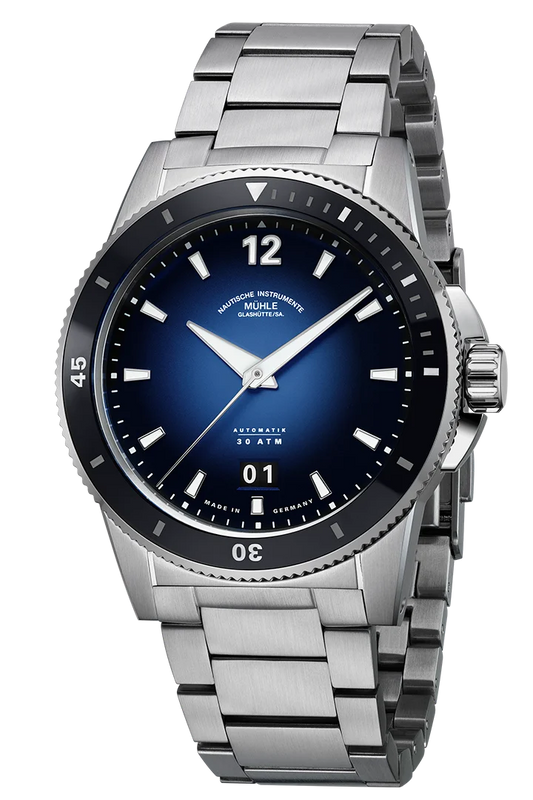 Muhle Glashutte M1-52-42-MB Sportivo Big Date Black Fume Dial Automatic Bracelet