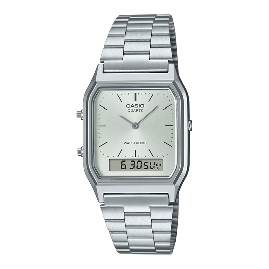 Casio Vintage AQ230A-7A Sunburst Silver Dial Ana-Digi