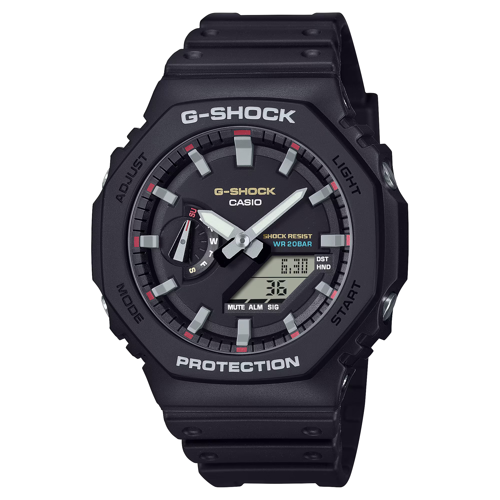 G-Shock GA2100RL-1A Octagonal Ana-Digi Origin Colors Black Resin