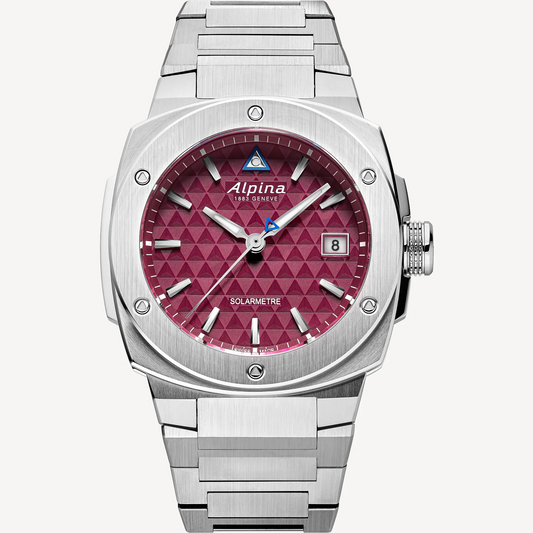 Alpina AL-140BRG3AE6B Alpiner Extreme Solarmetre Burgandy Dial Stainless Bracelet