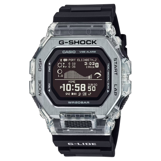 G-Shock GBX100S-1 G-LIDE Shimmering Waves Black High-Res Digital Display