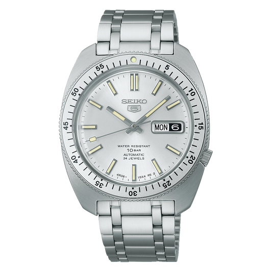 Seiko 5 Sports SRPL91 "Gene Kranz" Re-Edition Automatic White Dial