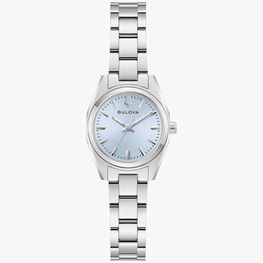 Bulova 96L345 Surveyor Light Blue Sunburst Dial Ladies Watch