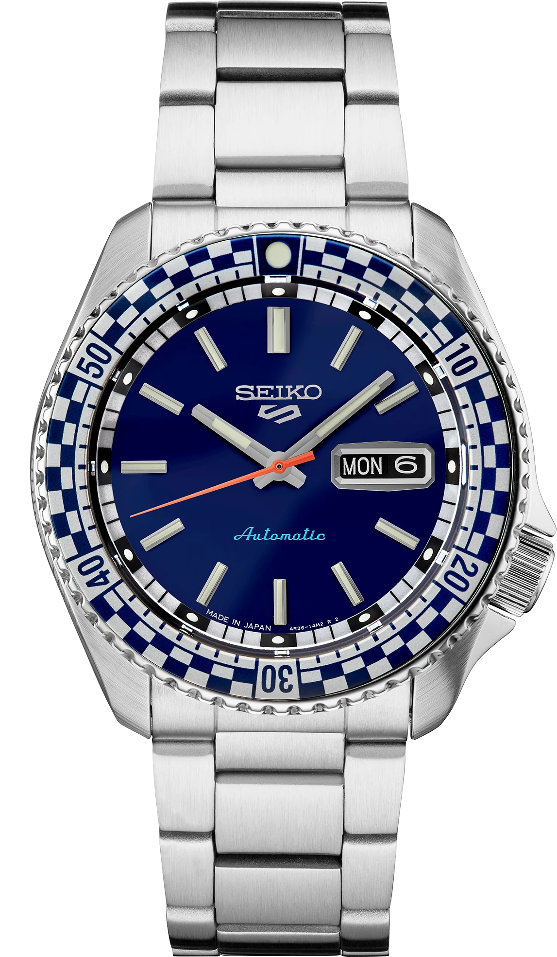 Seiko 5 Sports SRPK65 Special Edition Checkered Flag Blue Dial Automatic