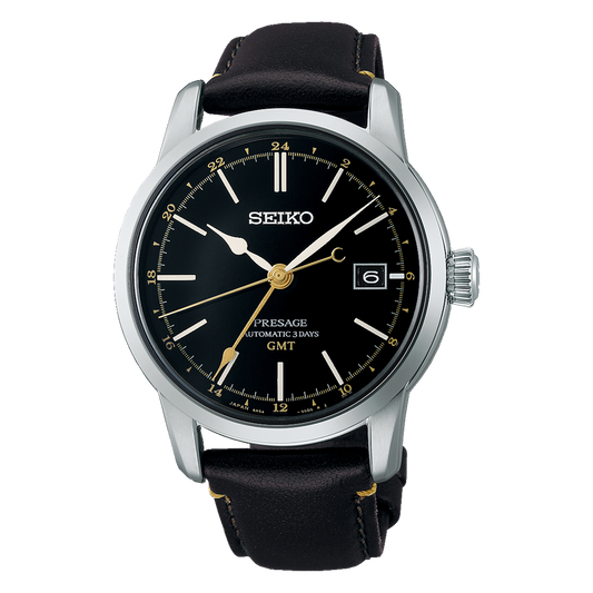 Seiko Presage SPB447 Craftsmanship Series Urushi Laquer Dial GMT Automatic Black