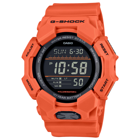 G-Shock GD010-4 Digital 10 Year High Brightness Orange Resin