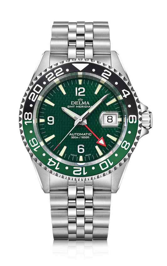 Delma 41702.756.6.144 Santiago GMT Meridian Green Dial Automatic