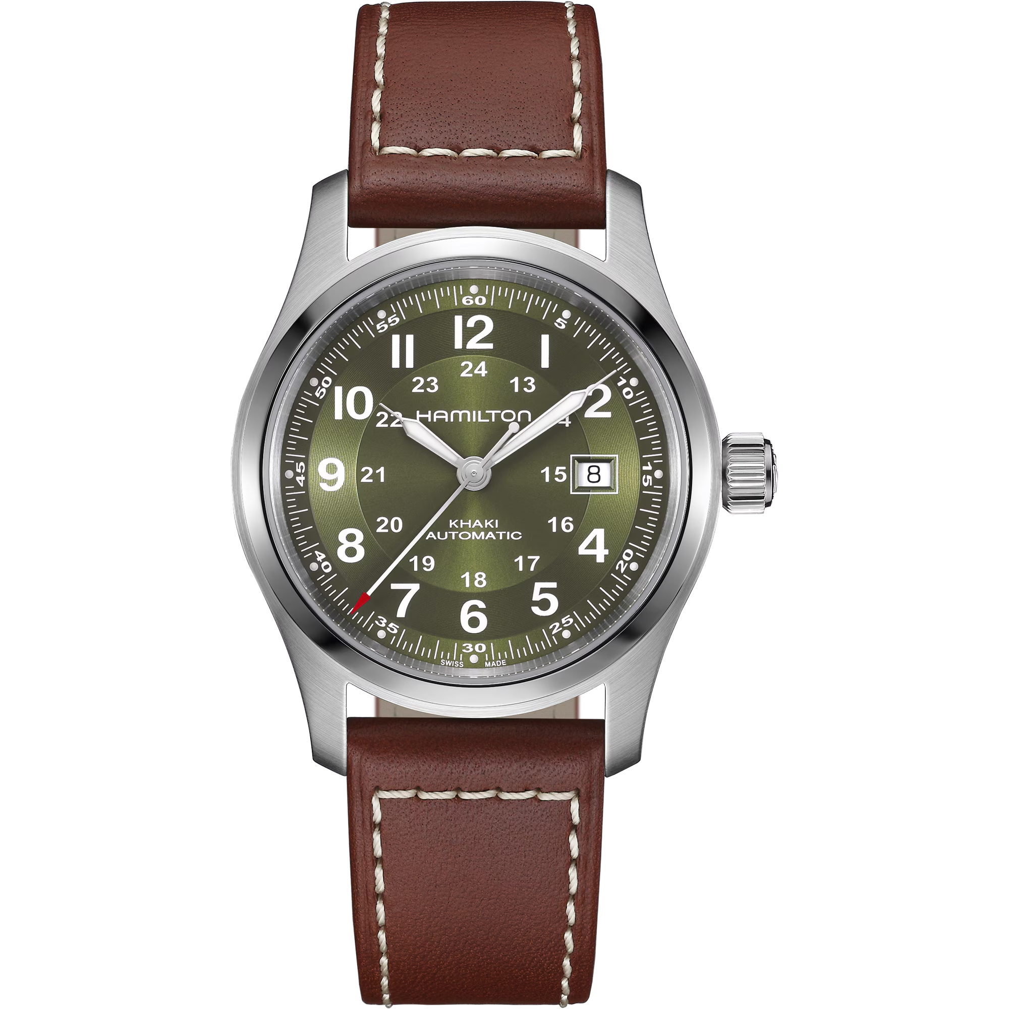 Hamilton H70605560 Khaki Field Auto Green Sunburst 42mm Leather Hamilton H70605560 Khaki Field Auto Green Sunburst 42mm Leather