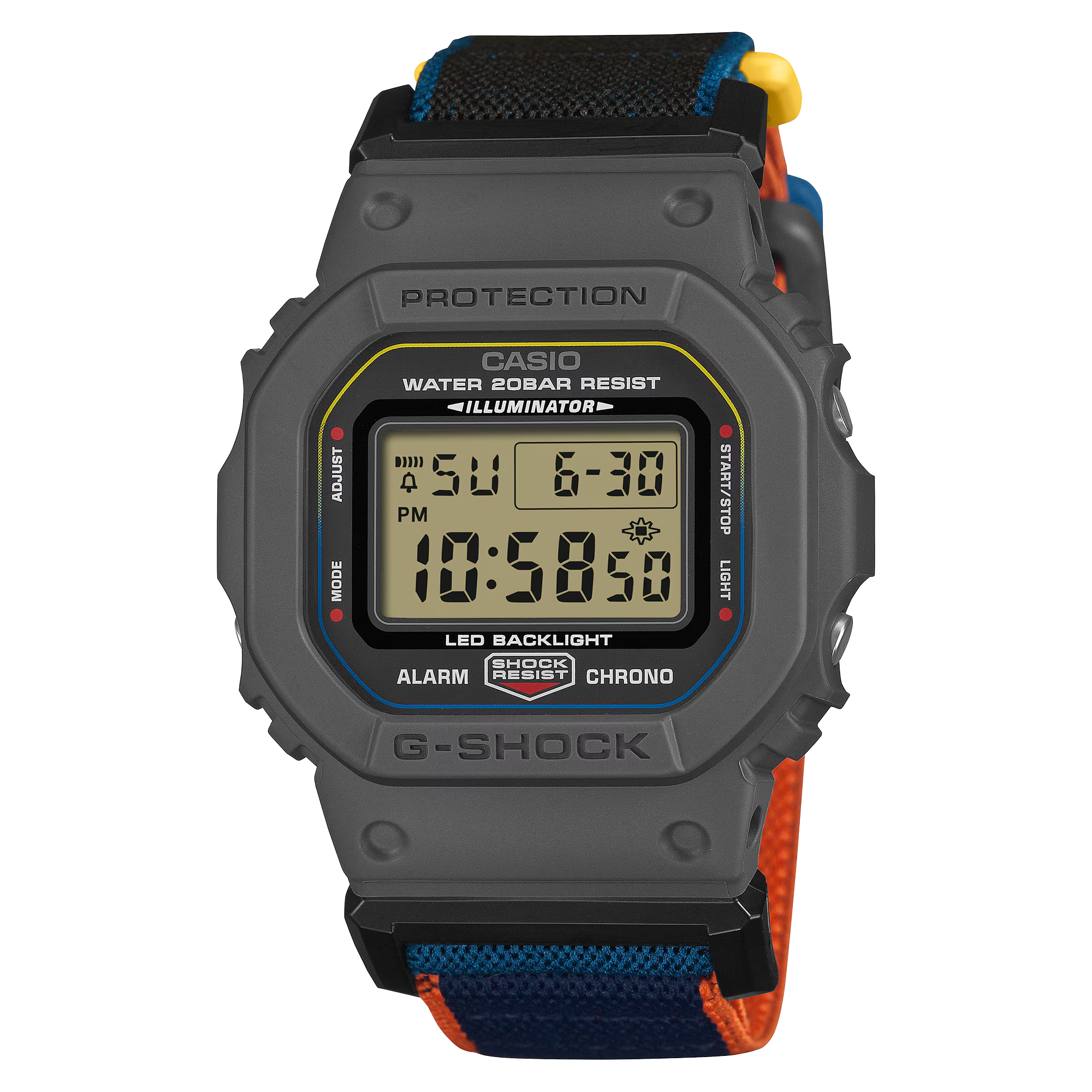 G-Shock DW5600MNC8A2 Fidlock Digital Square Grey Resin Poly Band