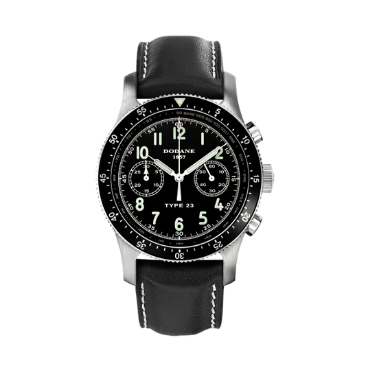 Dodane Type 23-C Blanche Chronograph Black Dial Automatic // Pre-Owned