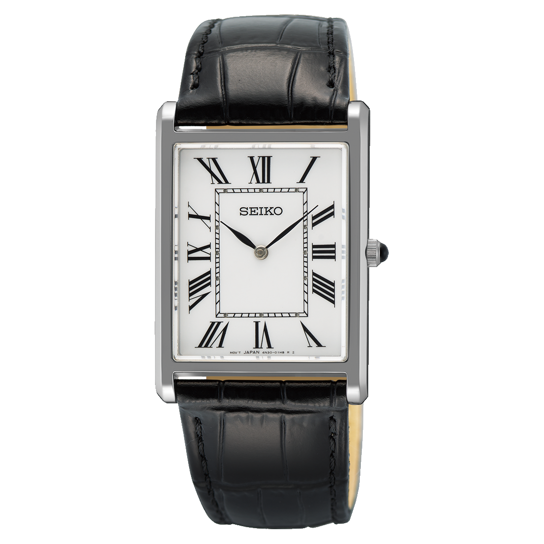 Seiko Essentials SWR103 Discover More Silver Tone Mens Tank Quartz