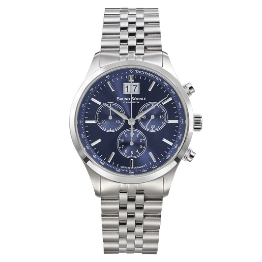 Bruno Sohnle 17-13229-342 Turin Chronograph Blue Dial Big Date