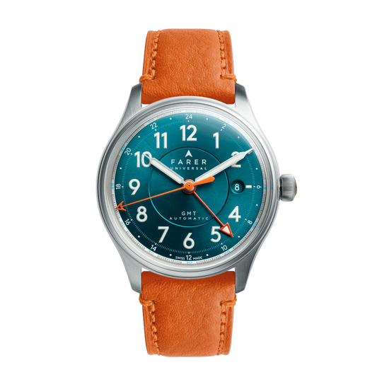 Farer Lander IV GMT Blue Dial Automatic 39.5mm // Pre-Owned