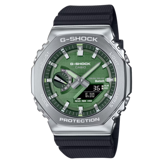 G-Shock GBM2100A-1A3 Metal Clad Casioak Vapor Green Resin Band