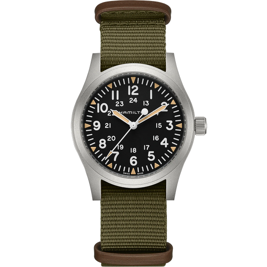 Hamilton H69529933 Khaki Field Mechanical 42mm Black Dial NATO