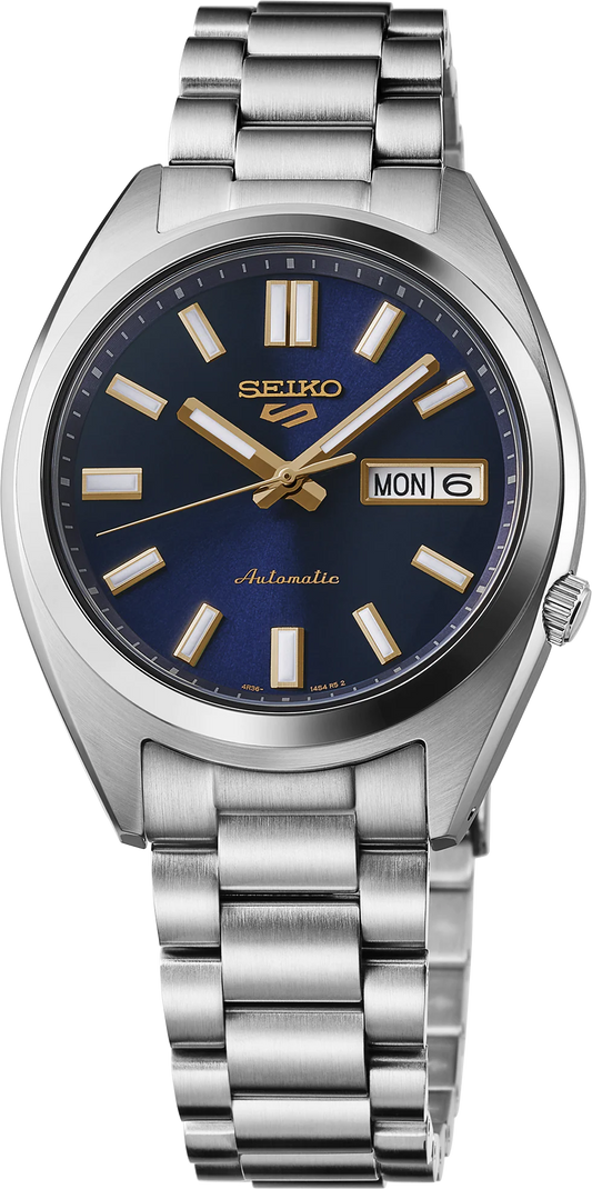 Seiko 5 Sports SRPL55 SNXS Blue Gold Dial Automatic 38mm