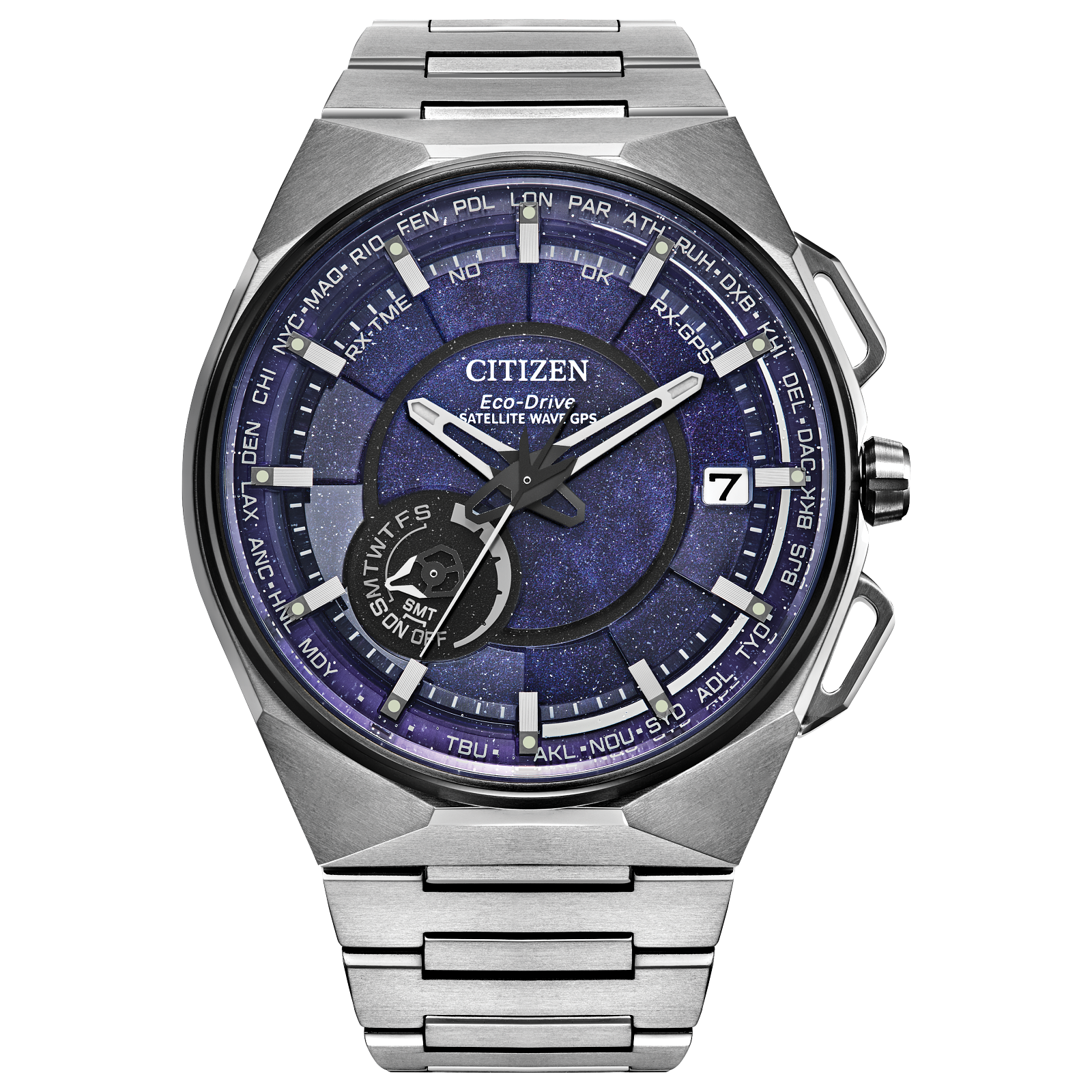 ナリスルミエ Citizen CC3097-52L Satellite Wave X GPS Super Titanium Blue Dial