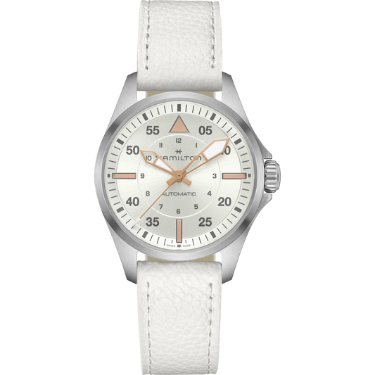 Hamilton H76215850 Khaki Aviation Pilot Auto 36mm Automatic Silver Dial