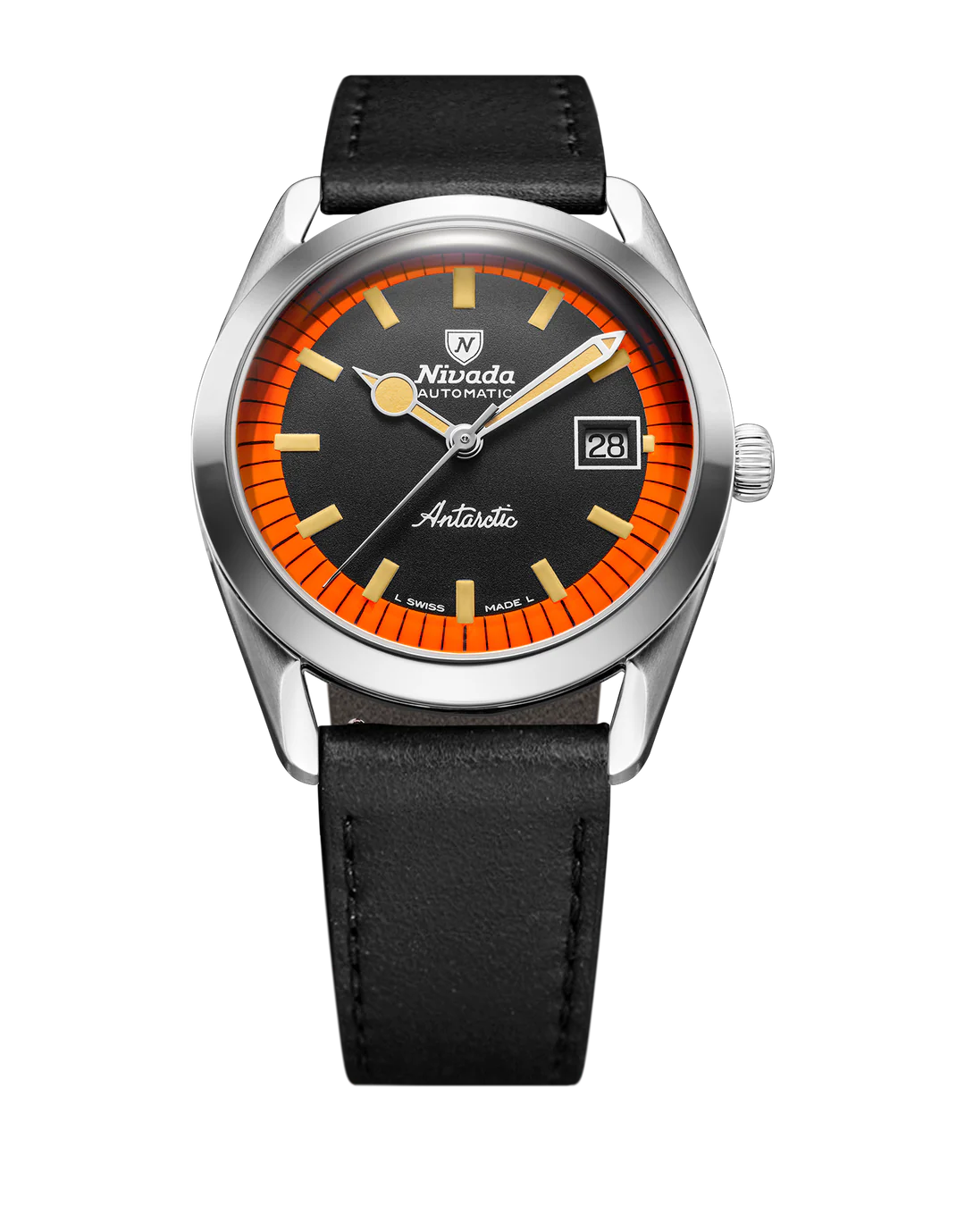 プラダ　マガジン Nivada Grenchen 32056A17 Super Antarctic Black and Orange 38mm