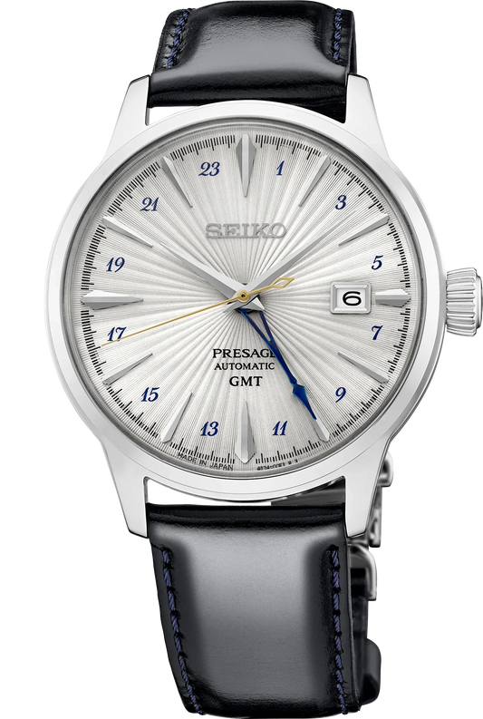Seiko Presage SSK049 Silver Bullet Cocktail Time Automatic GMT