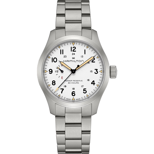 Hamilton H69509110 Khaki Field Mechanical Power Reserve 40mm White Dial