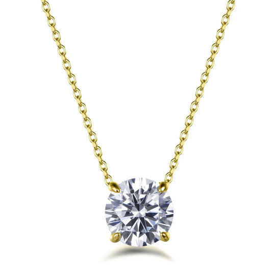 1.10ct Round Cut Hidden Halo Solitaire Pendant