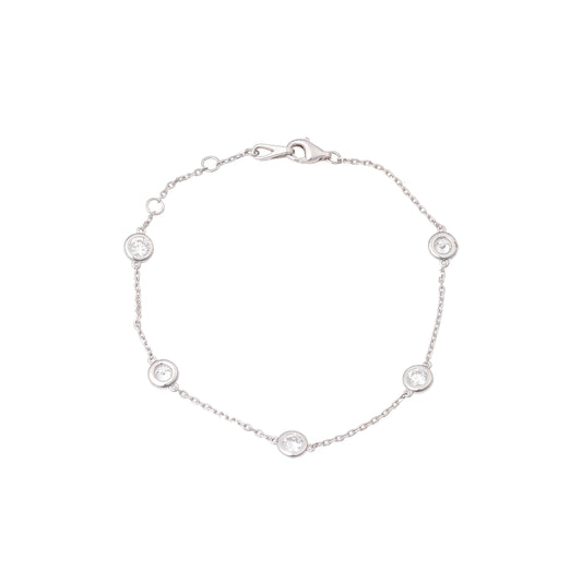 Diamonds by the Yard Bracelet in 14k White Gold