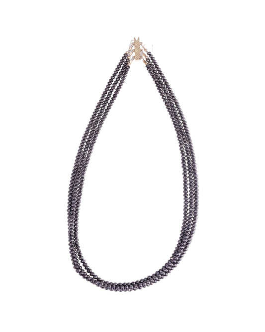 Black Diamond Multi-Strand Necklace with Natural Diamonds
