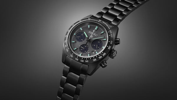 Seiko black solar store watch