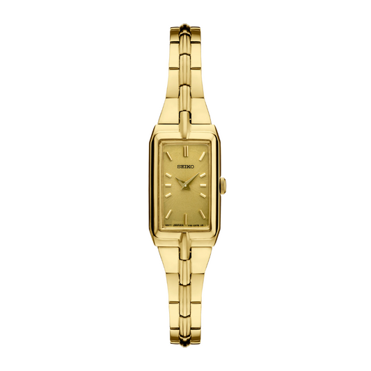 Seiko Essentials SWR048 Elegant Gold Dial Gold Tone Ladies Quartz