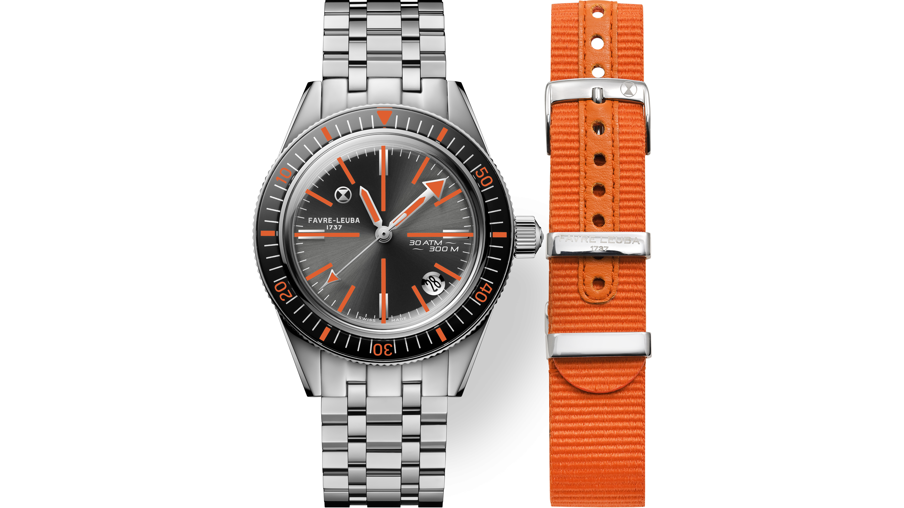 Favre Leuba 00.20307.100.09.200 Deep Raider Revival Orange Accents