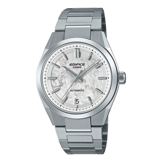 Casio Edifice EFK100D-7A Electroform White Forged Carbon Dial 3 Hand Automatic