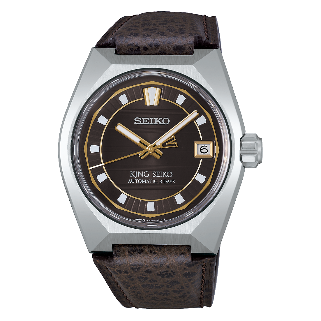 サキナ ルネ Seiko SLA093 King Seiko VANAC Brown Dial Automatic Leather