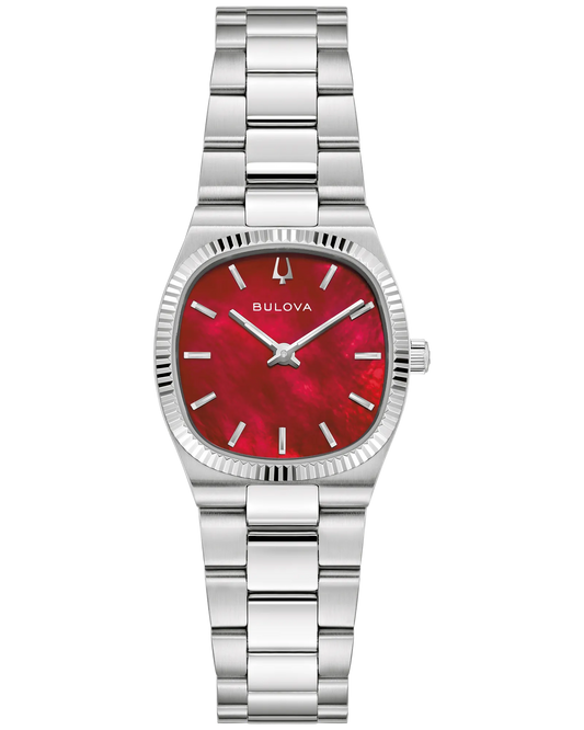 Bulova 96L354 Super Seville Mini Red Mother of Pearl Ladies Quartz